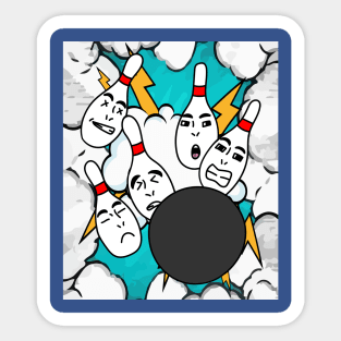 Funny Skittles Bowling Match Sticker